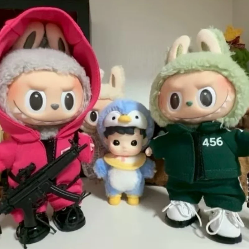 ファッション 15 17 センチメートルラビュブ人形用高級ジャケット服おもちゃ韓国 Kpop アイドルイカジャンプスーツクールブラックマスク服アクセサリー