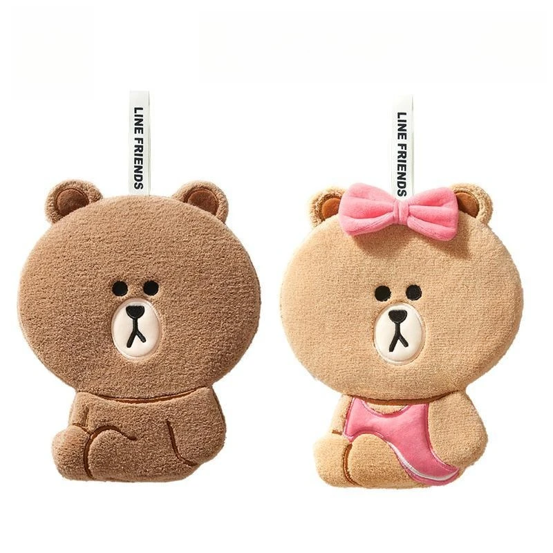 Nouvelle ligne Friends Brown Choco, serviette à main suspendue créative de grande valeur, dessin animé, épaisse, absorbante, pour la maison