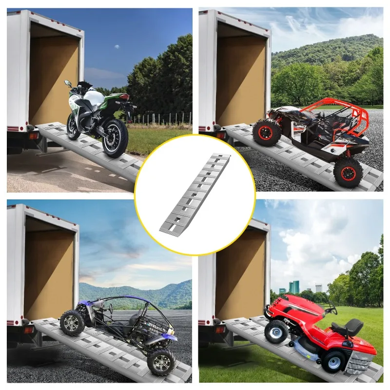 

VEVOR 60''x12'' 2 Pcs Aluminum Ramps 6000 LBS Weight Capacity 16'' High Motorcycle Loading Ramp Use for Motorbike Lawn Mower ATV