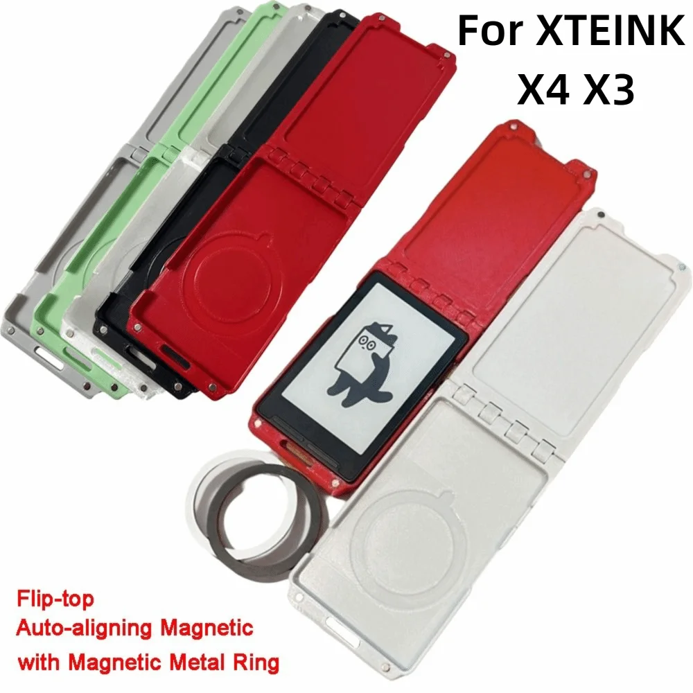 Badge-style E-Reader Case Flip-top Anti-Scratch Full Coverage Case Full Coverage Auto-aligning Magnetic for XTEINK X3 X4