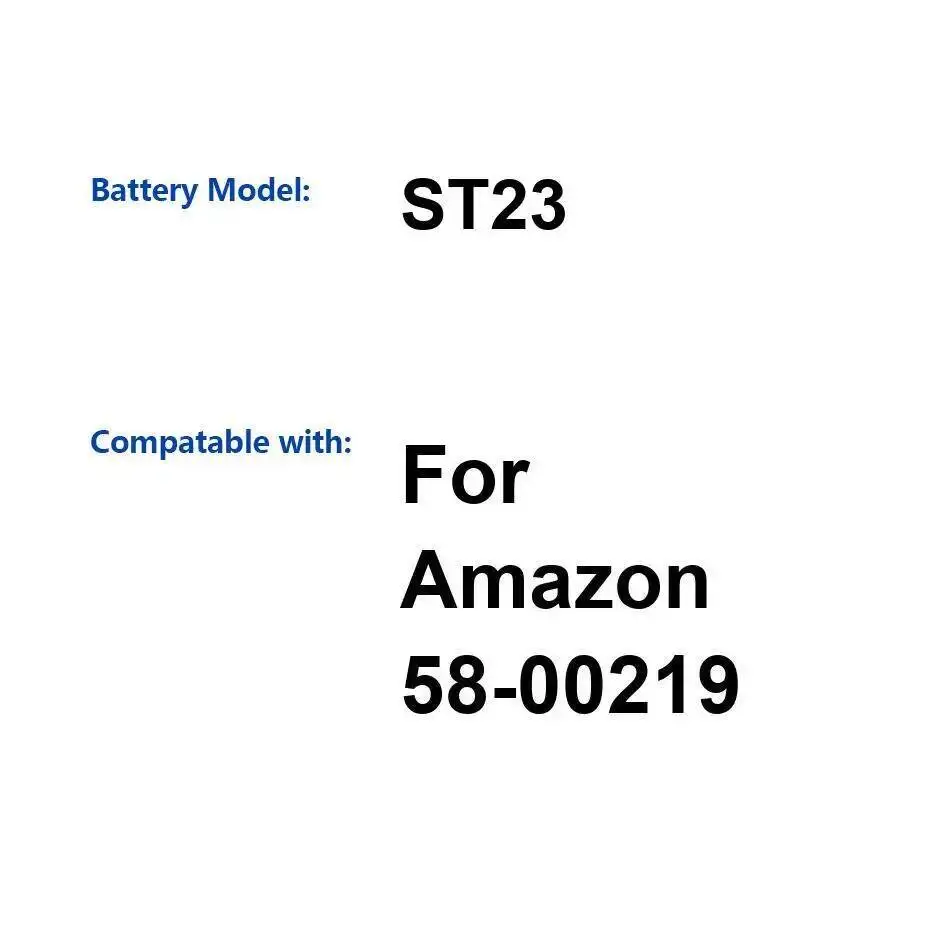 

For Amazon 58-00219 Premium Replacement 4750Mah Tablet Battery ST23