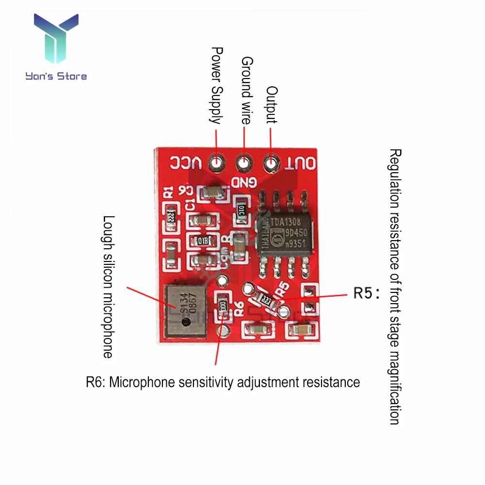 Silicon Microphone Digital Microphone Pickup Amplifier Board Module A4-004 pre-amplifier board High Sensitivity