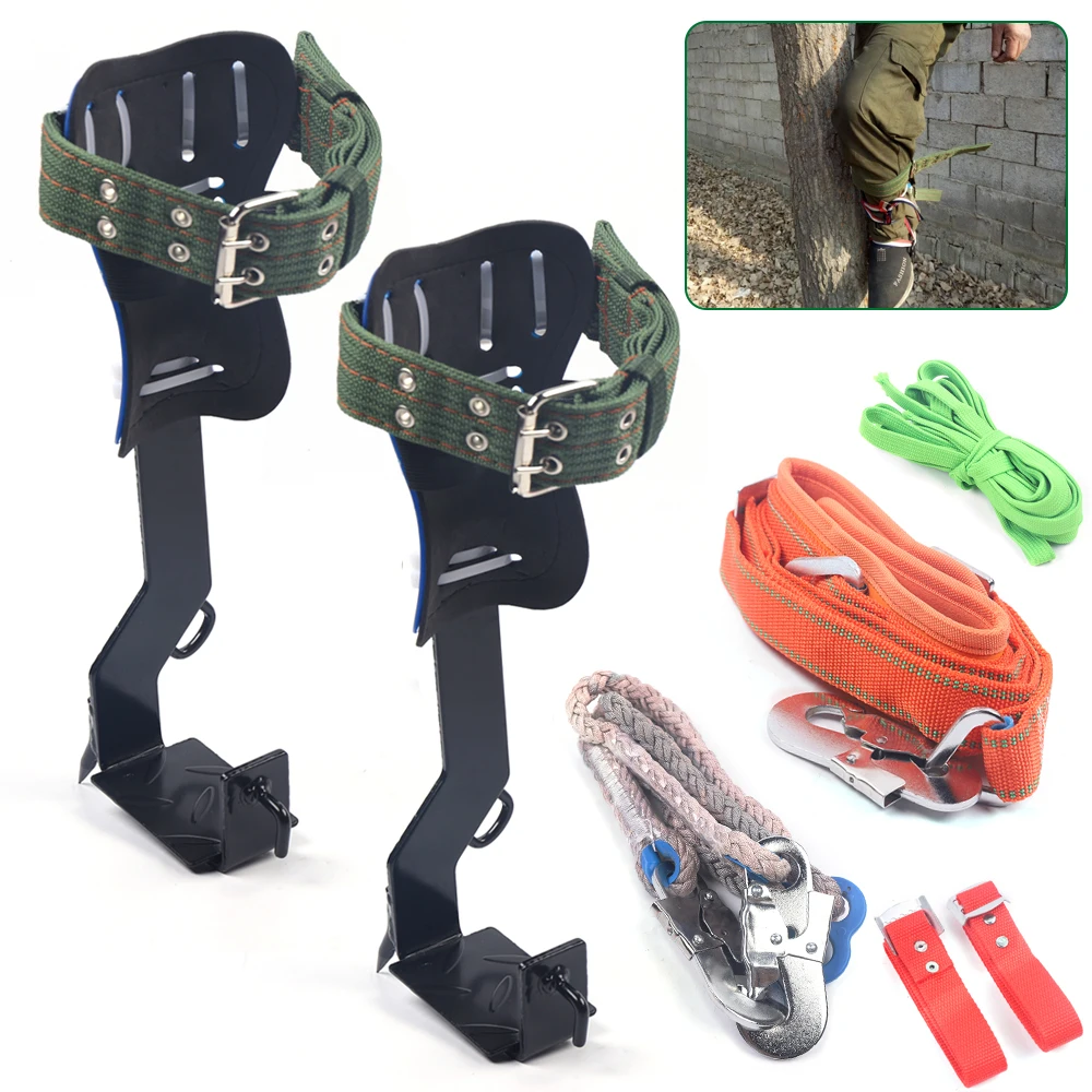 Tree-climbing Artifact Upright Tree-climbing Tool Big Crutch Shoes Tree Pole Climbing Spike Set for Outdoor Fruit Pick