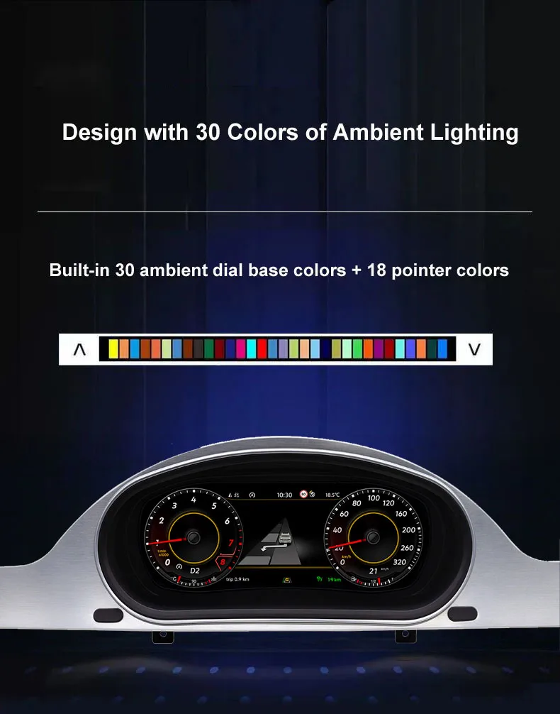 عداد السرعة الرقمي لشركة فولكس فاجن باسات B6 B7 CC 1920*720 10.3 ''LCD لوحة القيادة قمرة القيادة الافتراضية #2
