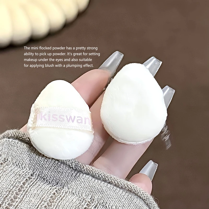 5Pcs Cute Mini Finger Puff Set with Box Facial Makeup Sponge Soft Velvet Mixed Beauty Makeup Puff Professional Makeup Tools - view 6
