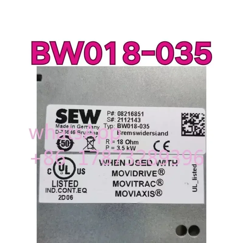 

New brake resistor with temperature control switch BW018-035 08216851 for quick delivery