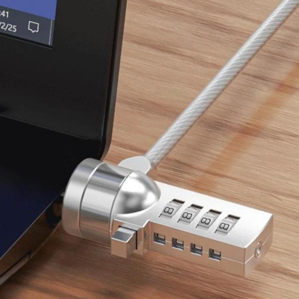 Laptop Combination Lock Steel Wire Rope Anti-theft Lock 4 Digit Combination Lock For Notebook PC Lock Cable
