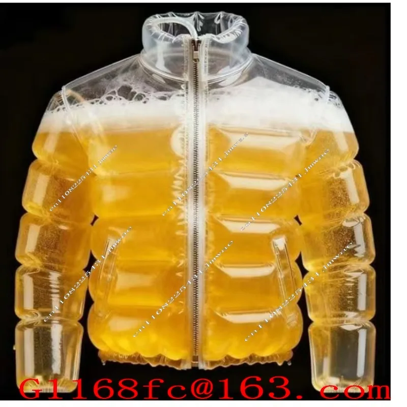 Beer-Filled Jacket Funny Transparent Beer-Drinking Jacket