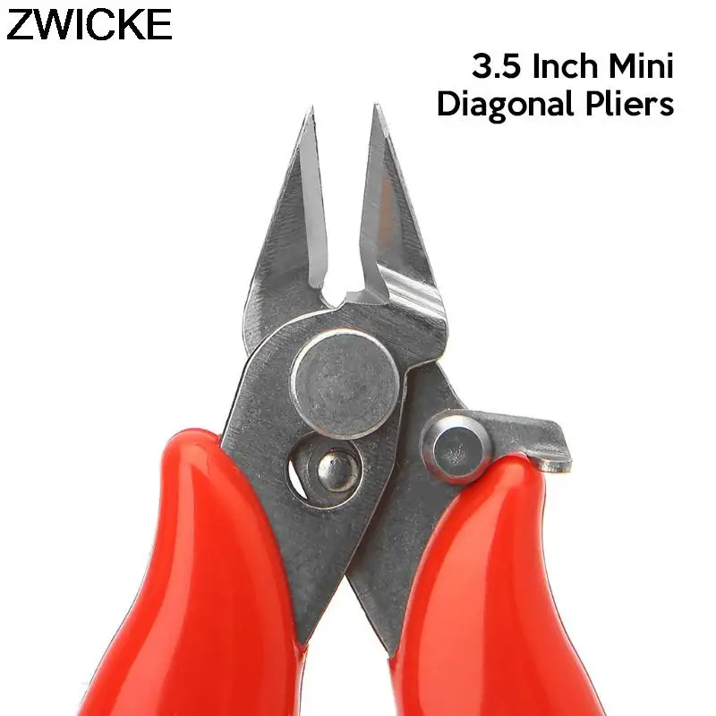 Szczypce ukośne 3,5 cala Mini przecinak do drutu małe miękkie szczypce elektroniczne druty izolacyjny gumowy uchwyt Model narzędzia ręczne