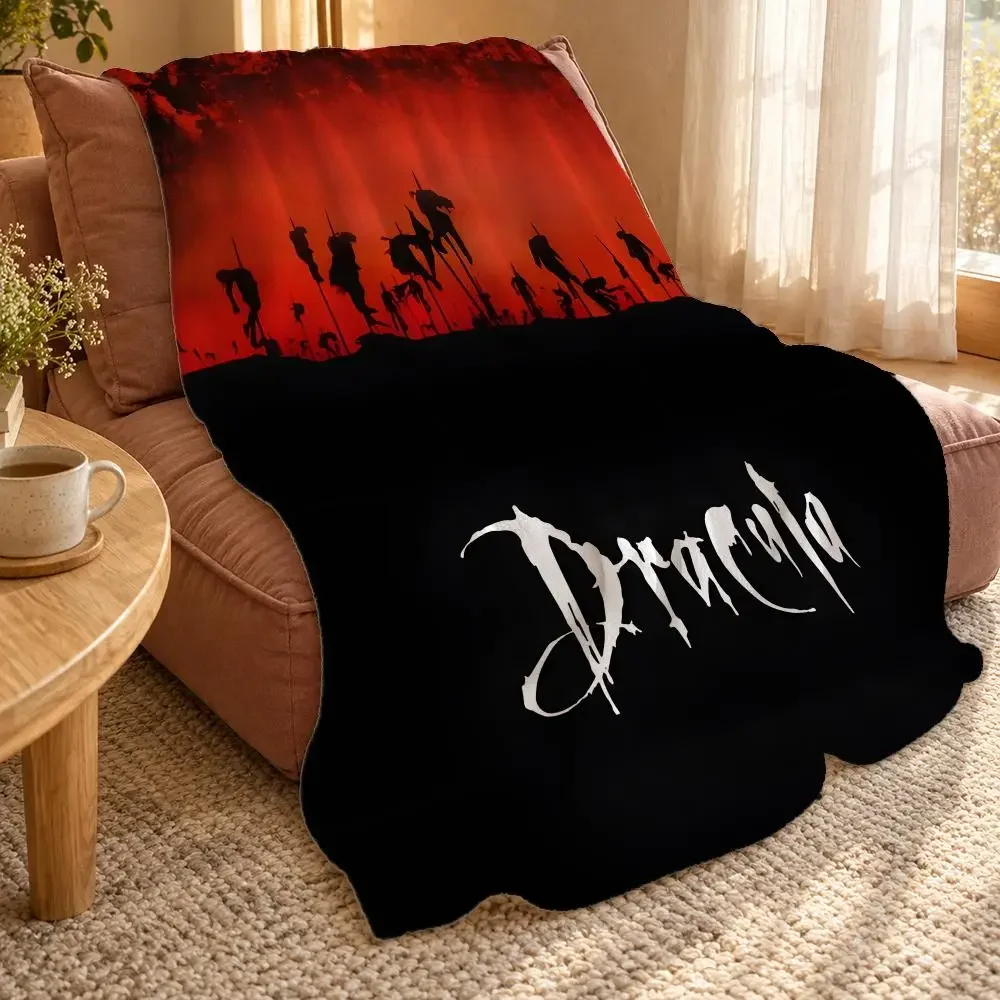 Dracula Throw Double Sided Flannel Throw Blanket Soft Travel Camping Sofa Bed Home