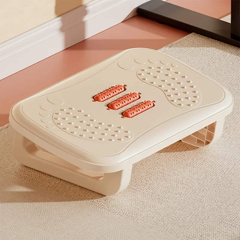 Portable Under Desk Foot Rest - Ergonomic Foot Stool with Massage Rollers for Home Office Work, Fast Shipping image 3