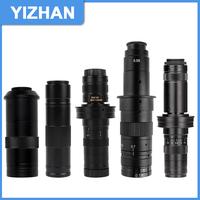 YIZHAN 130X 150X 180X 215X C-Mount Zoom Lens Adjustable Optical Lens 40/50mm Installation Diameter Microscope Magnification Tool
