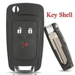 Jingyuqin 3 pulsanti Smart Remote Car Key Shell Flip Folding Key Fob Case per Chevrolet Cruze Spark