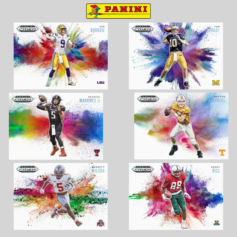

Panini Diy Homemade Prizm Color Blast Tom Brady Joe Burrow Peyton Manning Rugby Star Trading Cards Birthday Gift Collection