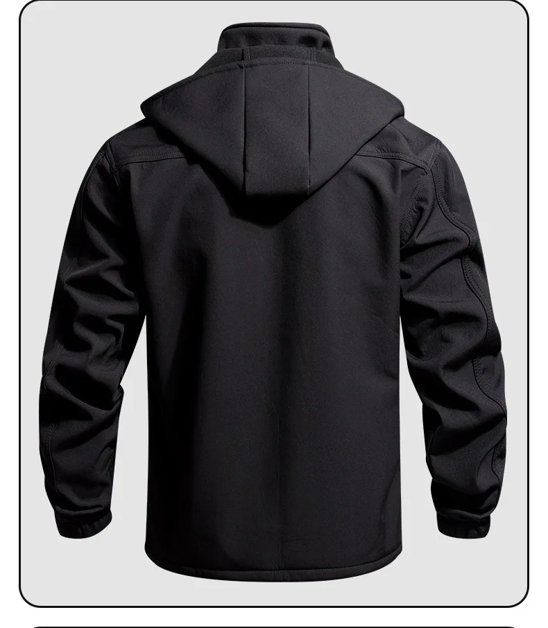 Unisex Fleece-gefütterter Wind- und Wasserdichter Herbst-Winter-Outdoor-Kletteranzug Taktische Arbeitskleidung Zweiteiliges Set für Männer und Frauen – Detail 28