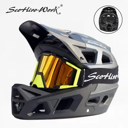 Mtb Fullface Wielerhelm Ultralichte Geïntegreerde Ciclismo Heren Professionele Race-Uitrusting Motorcross Kask Fietsbescherming