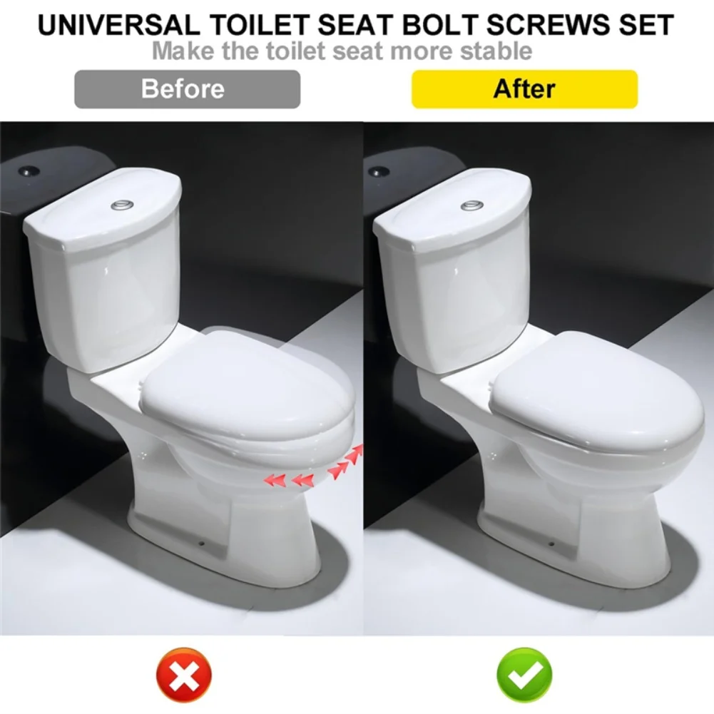 For Toilet Seat Replacement for m6 Toilet Seat Hinges Bathroom Renovation for Easy Installation Toilet Hinges Bathroom Accessory
