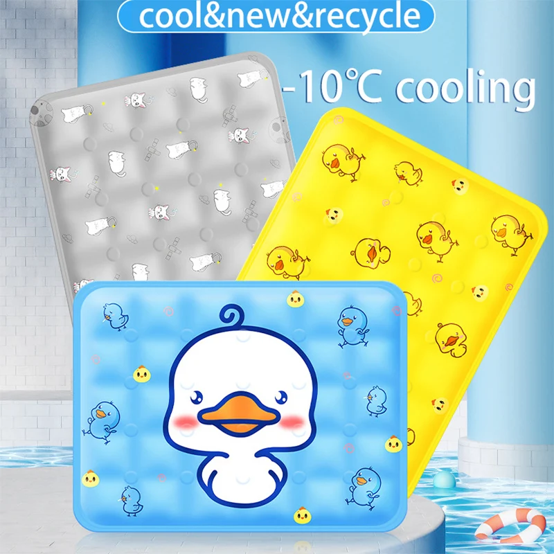 Pet Gel Ice Pad Refreshing Blanket Pvc Soft Cat Ice Carpet Waterproof Dogs Mat Cold Mattress Cool Cast Cushion Puppy Accessories