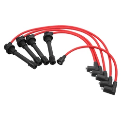 5Pcs Car Spark Plug Wires 92/78/67/57/48 cm Set For Honda Accord Civic Auto Replacement Spark Plug Cable Silicone Boot