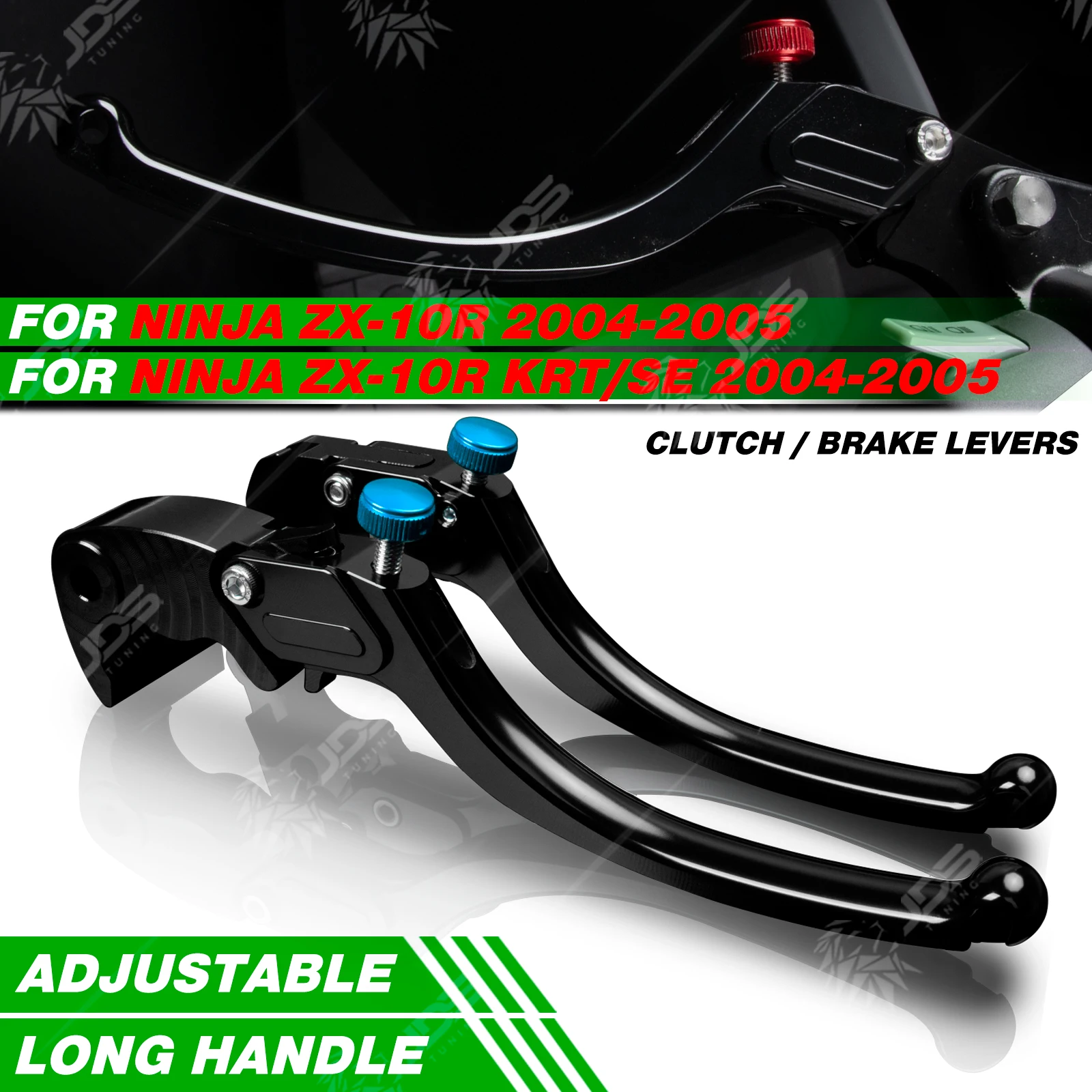 

JDSTUNING Для Kawasaki NINJA ZX10R/KRT/SE 2004-2005: Комплект бесступенчатых рычагов сцепления и тормоза с удлиненной ручкой, аксессуары и запчасти