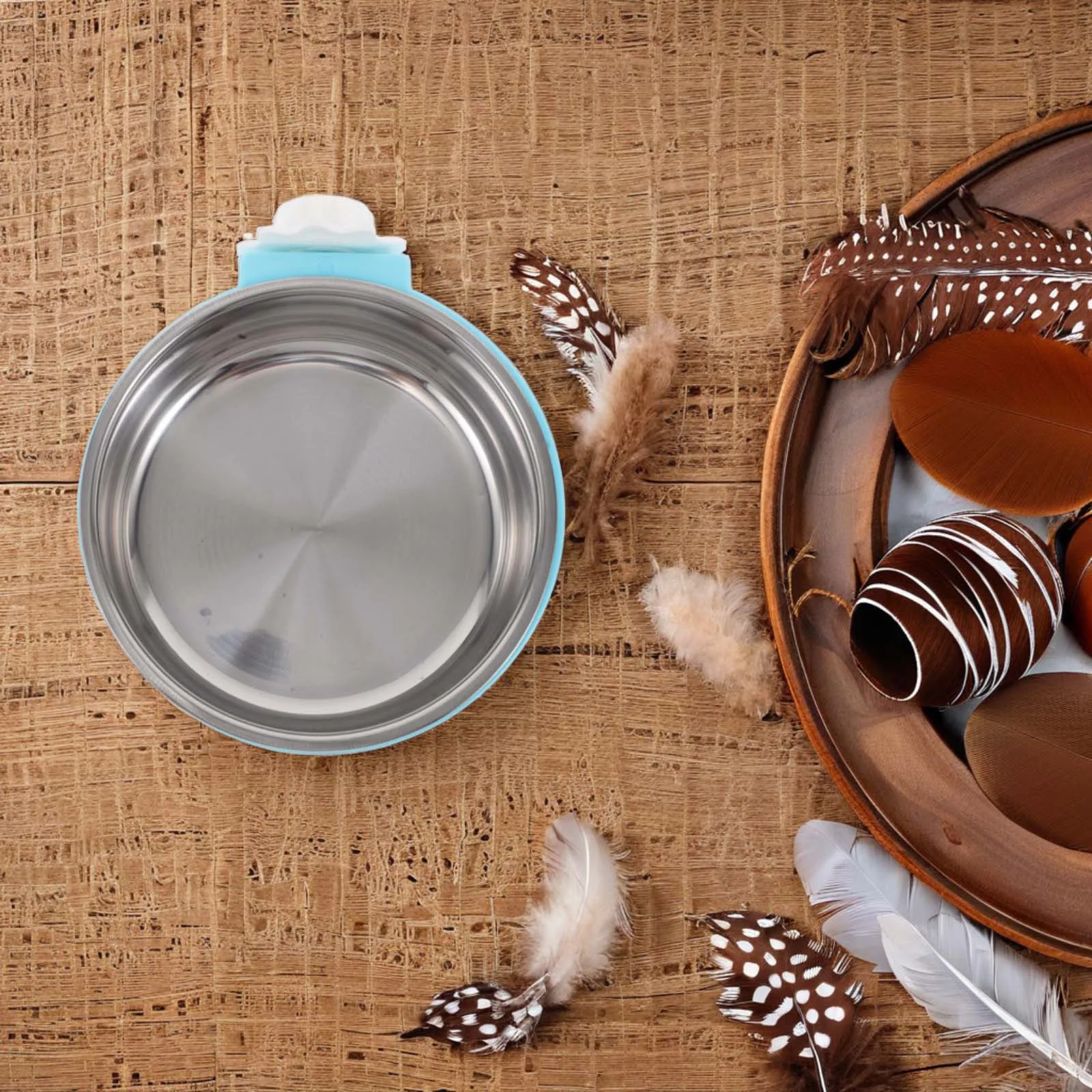 

Stainless Steel Dog Bowl Blue L Portable Water For Travel Hiking Camping Leakproof Outdoor Feeder Pet Drinking Bottle Dog