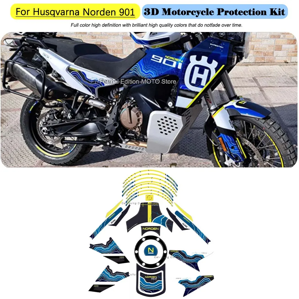 

Waterproof Anti-Scratch Sticker 3D Gel Epoxy Resin Sticker Fuel Tank Pad Motorcycle Protection Kit For Husqvarna Norden 901