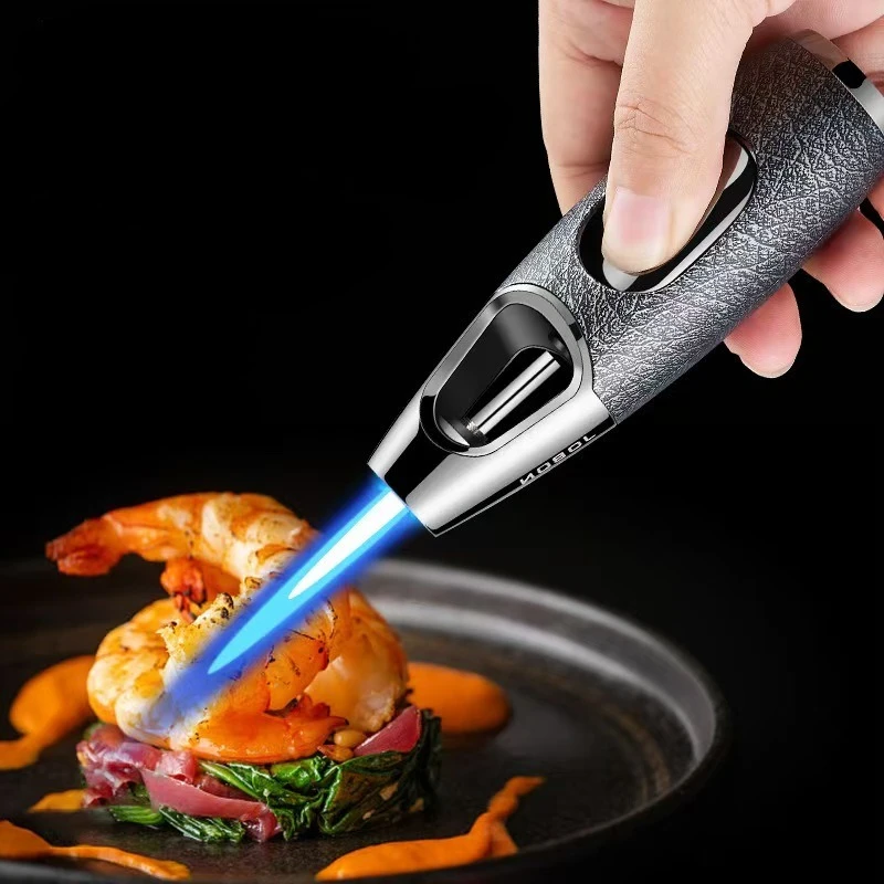 JOBON Metal Windproof Lighter, High-power Blue Flame Igniter, Lights Moxibustion Sticks, Cigar-specific Lighter, Gift for Men