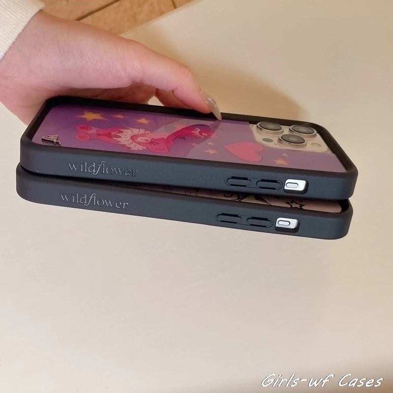 Casing HP Wildflower Rabbit Girls wild Elf untuk iPhone 12 13 14 15 16 17 Pro Max Plus Air 17Pro 3D rusa Kastil Padang Rumput