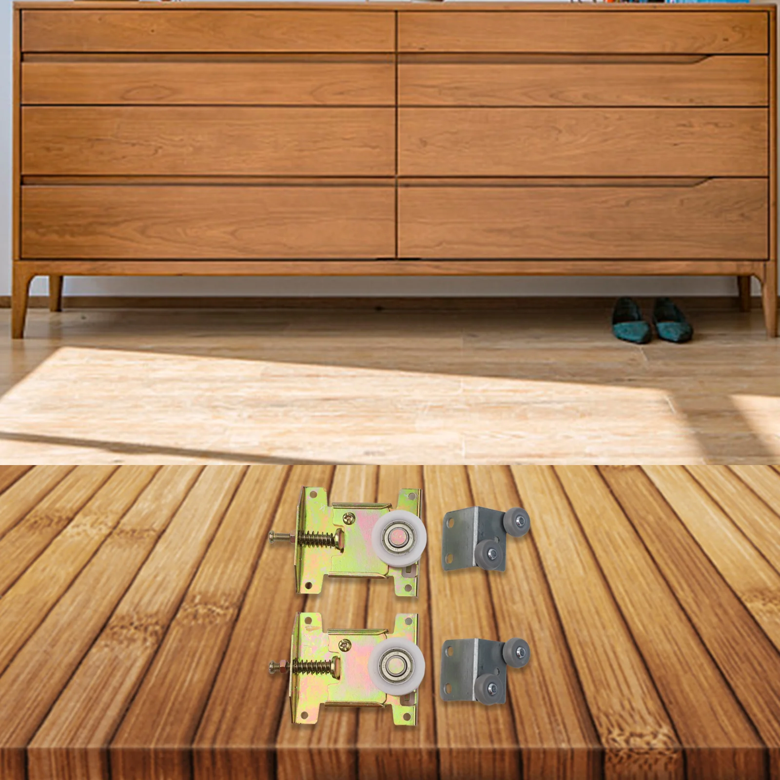 

U Groove Sliding Door Roller Wheels for Cabinet Tracks Designed to Prevent Derailment and Enable Smooth Sliding Operation