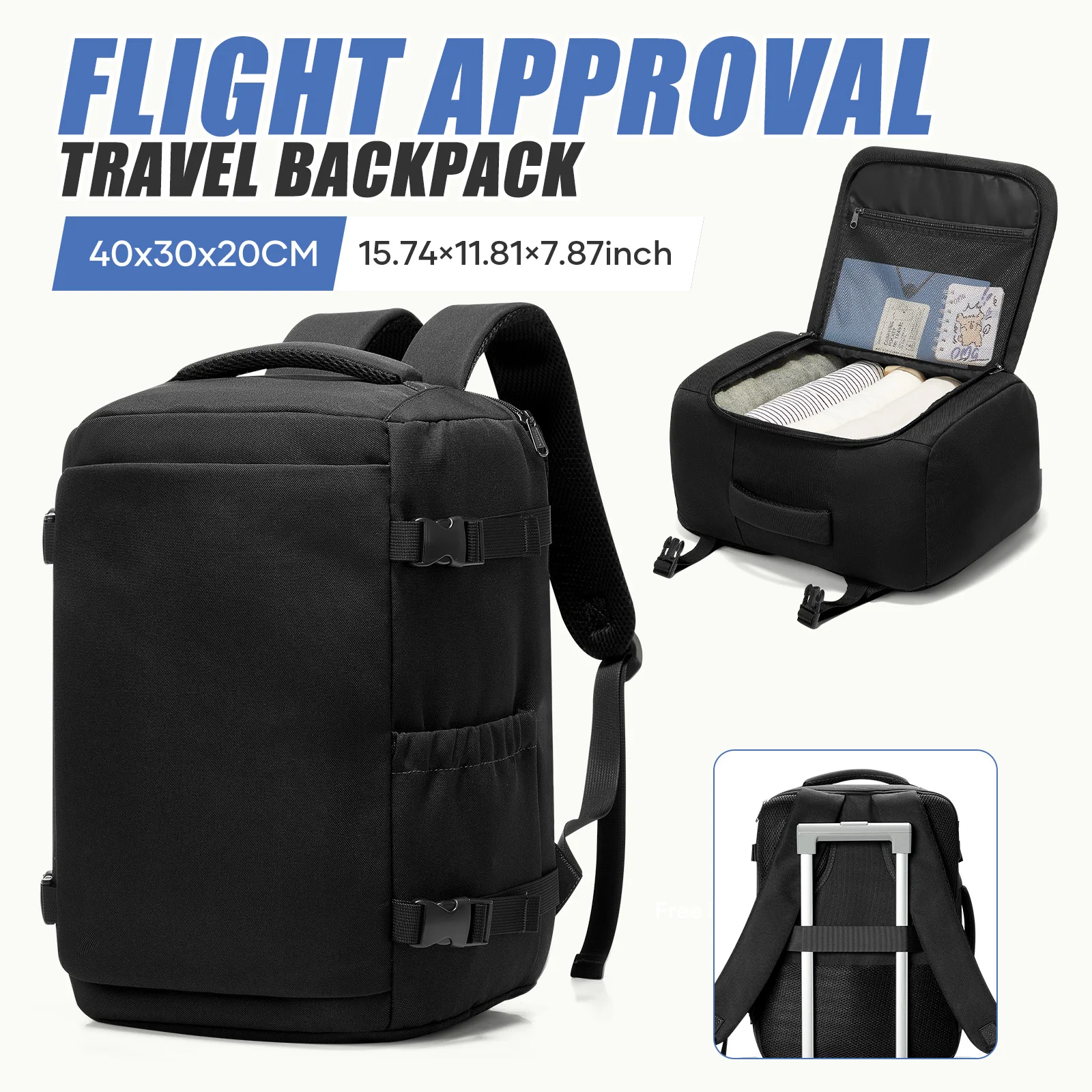 Backpack for Men, Portable Backpack Travel backpack Cabin Size, Backpack 40x30x20 Ryanair Cabin Bag Hand Luggage Backpack Laptop