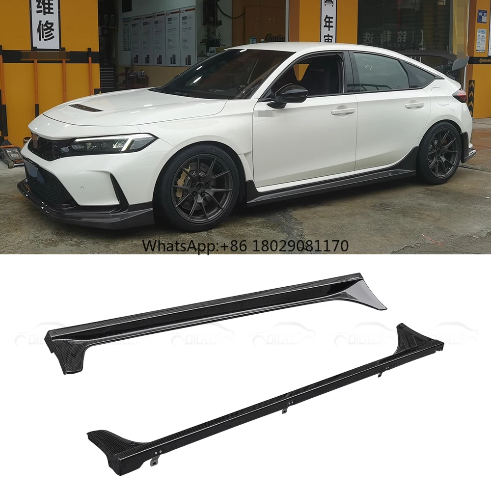 

Для Honda Civic 11TH FL5 Тип R углеродное волокно MU стиль боковые удлинители губ подбородок спойлер сплиттер 2022-2023 автонастройка