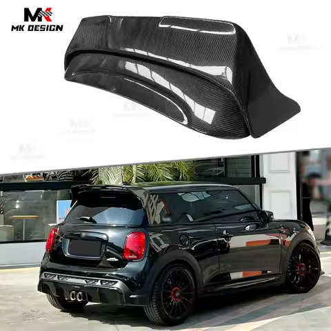 AG Style Carbon Fiber Rear Roof Spoiler for Mini JCW F56 Cooper S 2014-2023 Rear Double Deck Wing Rear Spoiler Car Accessories