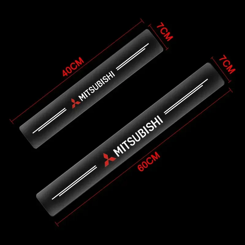 Car Door Sill Protector Stickers Transparent Decor Decal Threshold Strip For Mitsubishi ASX Lancer Pajero Outlander Lancer EX
