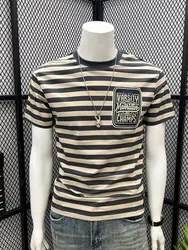 2024 Summer New Men's Cotton T-shirt Men's Striped Short-sleeved T-shirt Men's Stretch Top Men's Fashion Shirt Men