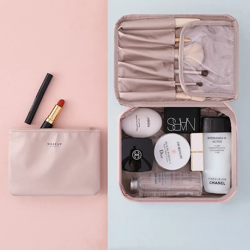 Nuova borsa per il trucco borsa per cosmetici di grande capacità da viaggio portatile da donna ins borsa per cosmetici impermeabile per il lavaggio