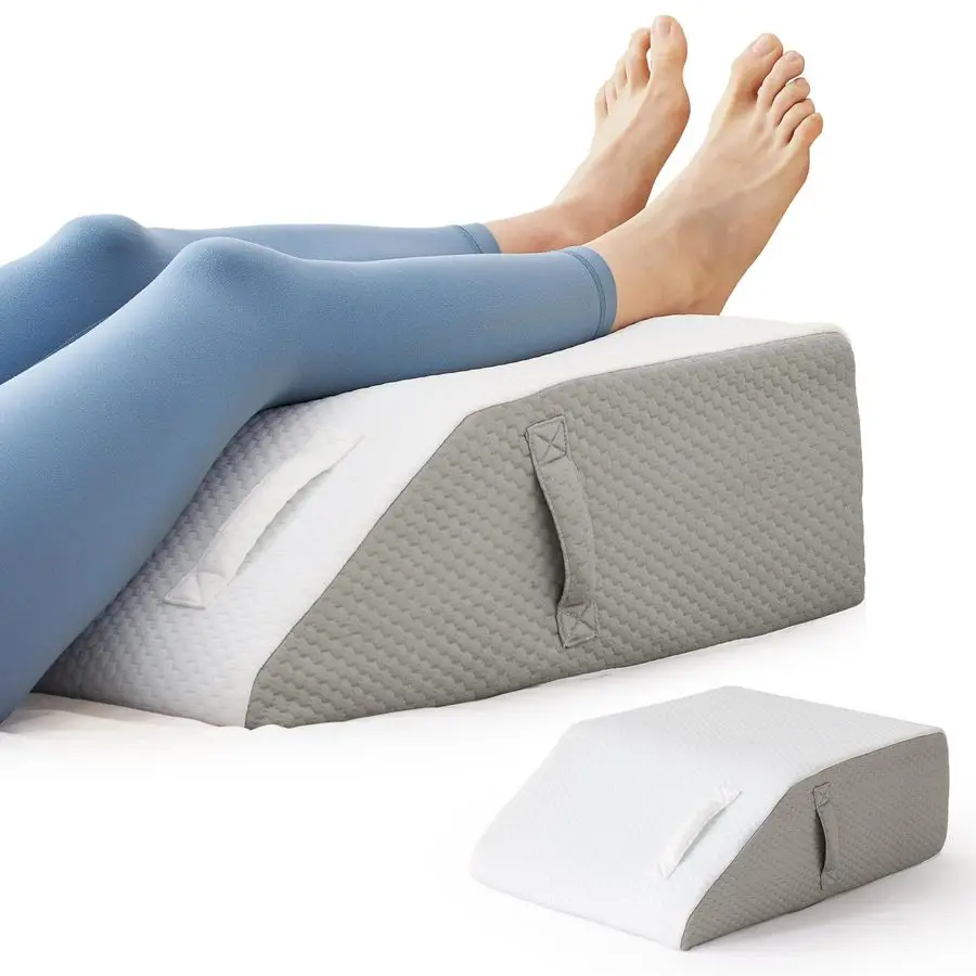

Подушка для подъема ног, улучшающая кровообращение, для послеоперационного восстановления и сна, клиновидная подушка из пены с эффектом памяти для отекших ног