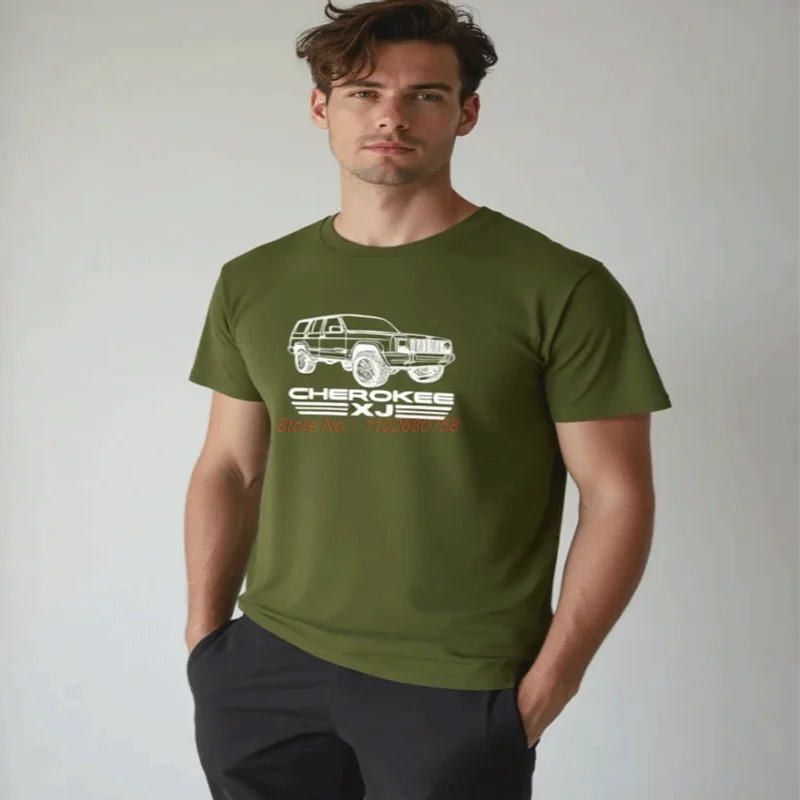 Summer Hot Sale Cotton T-Shirt Fashion Cherokee Xj Mj Off Road 4x4 Suv 4.0 4wd Graphic T Shirts Men's Short Sleeve T-Shirt