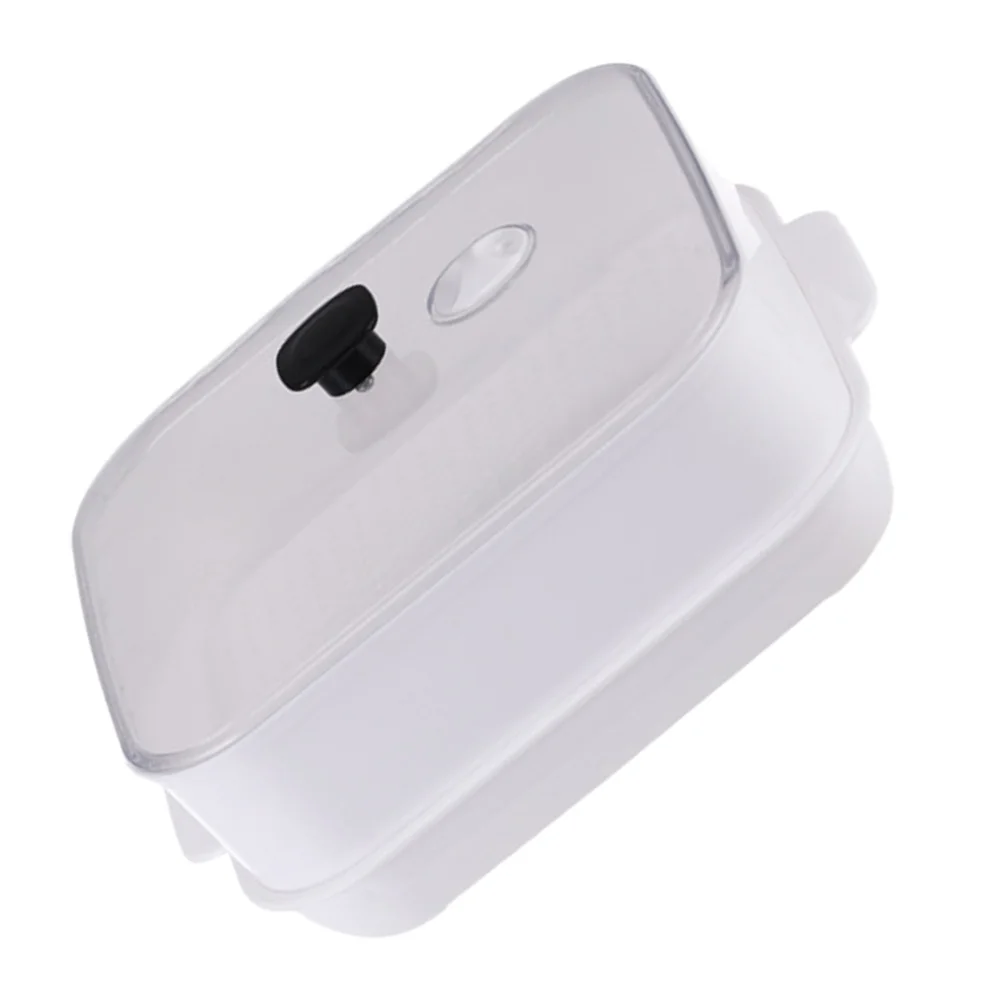 Cuenco de vapor para microondas, sin Bpa, cuadrado, de una sola capa, para Ramen, Pasta, sopa, avena, -20 a 120 ℃ Cocina segura para nevera