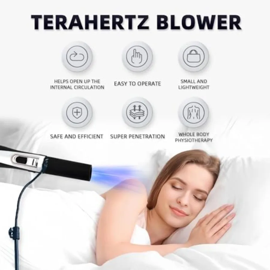 جهاز علاج عصا تيراهيرتز THZ 8.0 مع ألواح تدليك تسخين كهربائية للعلاج الطبيعي تعزيز مياه الجسم لنا