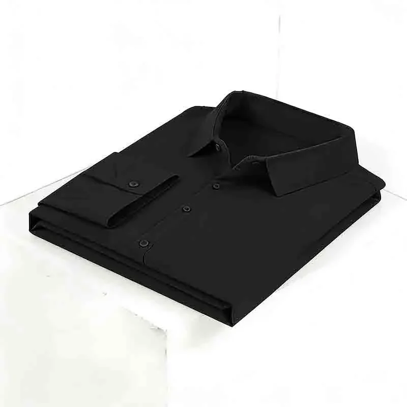 2026 Men's Solid  Long Sleeve Dress Shirt Slim Fit Non-iron Formal Business Button Down Shirt for Office view 6