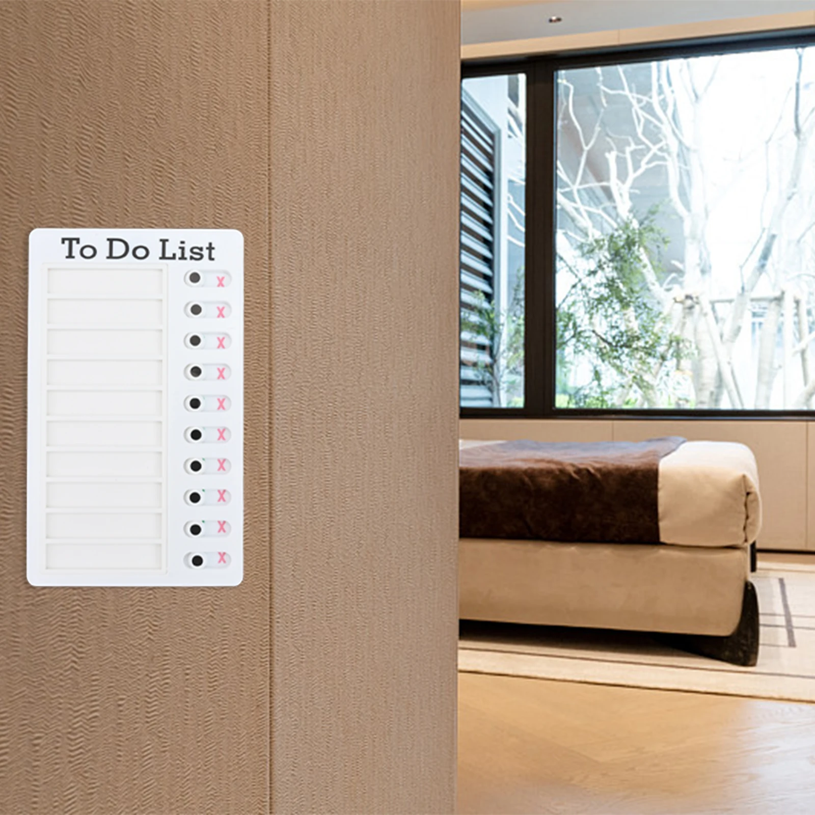 Reusable PVC To Do List Board for Elderly Support Tasks Featuring Slide-Activated Markers and Replaceable Sheets