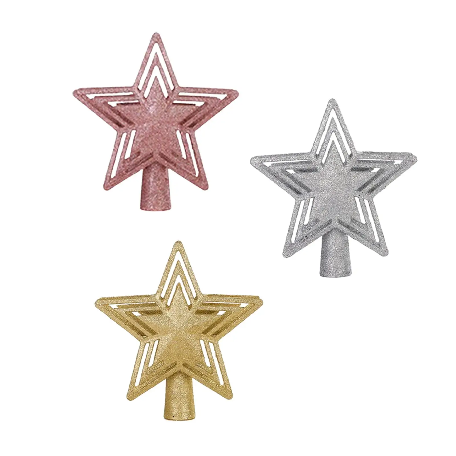 

Christmas Tree Lighted Topper EU Plug Hollowed Star Lighted Topper for Hotel