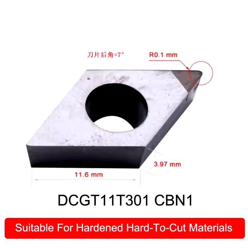 Imagem -04 - Tratamento Térmico Cnc Torno Ferramenta Cbn Alta Dureza Lâmina Aço Temperado após Processamento Tool Bit Torneamento Inserções Dcgt070204