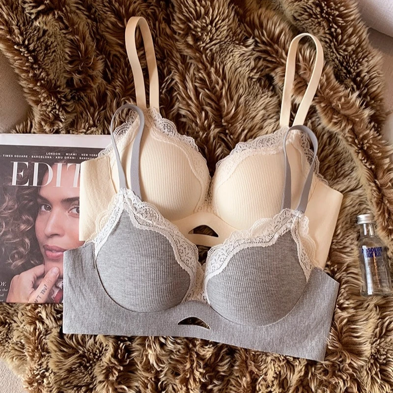 

Универсальный беспроводной бюстгальтер для маленькой груди, чистый кружевной пуш-ап с боковой поддержкой, предотвращающий провисание и боковой контроль груди 32-38 AB BANERDANNI