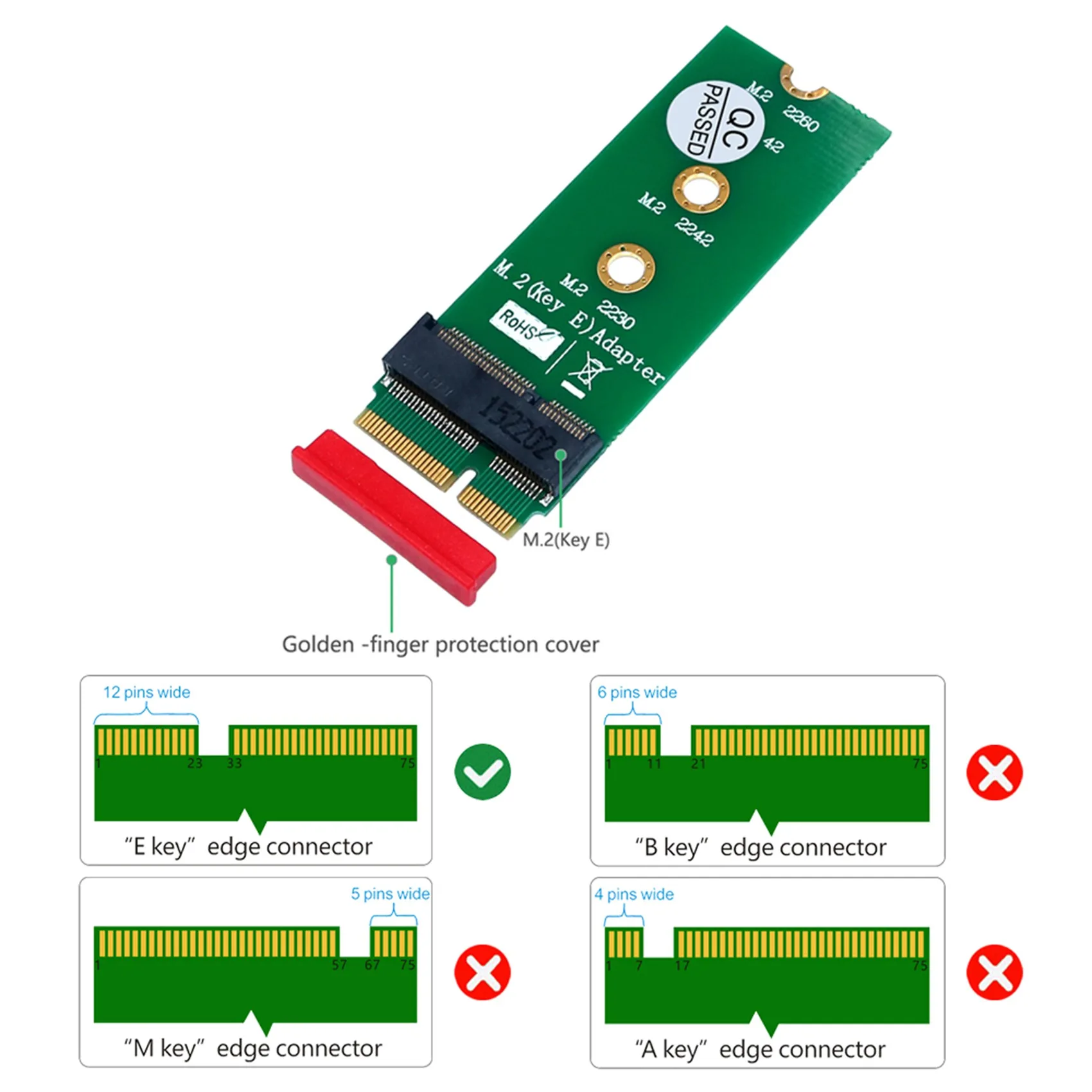 M.2 ngff Schlüssel e zu Schlüssel e Adapter Unterstützung m.2 Schlüssel e Karte für Intel///Modul