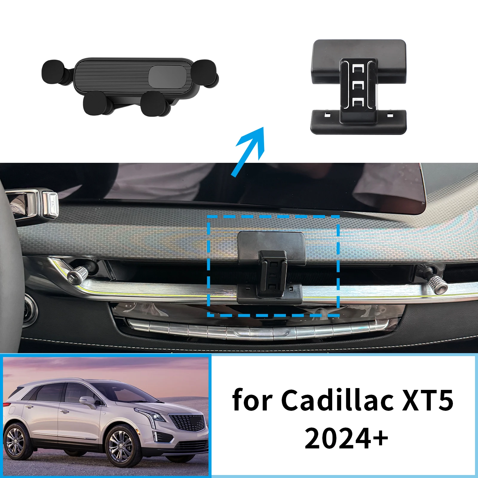 

Car Mobile Phone Holder for Cadillac XT5 2024 2025 2026 GPS Bracket Navigation Stand Auto Accessories