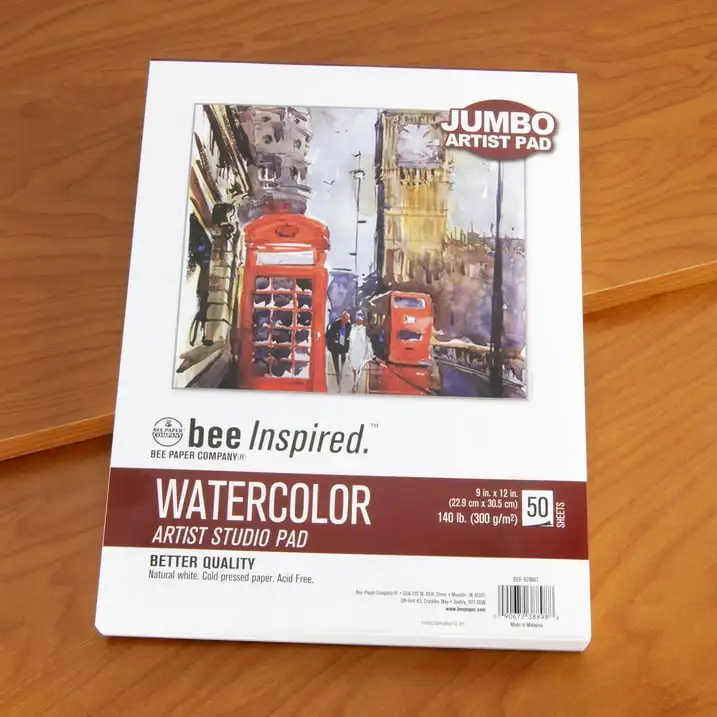 فنان الاستوديو بالألوان المائية ، شريط مربط ، 50 ورقة ، ورق من من نوع GB. lb