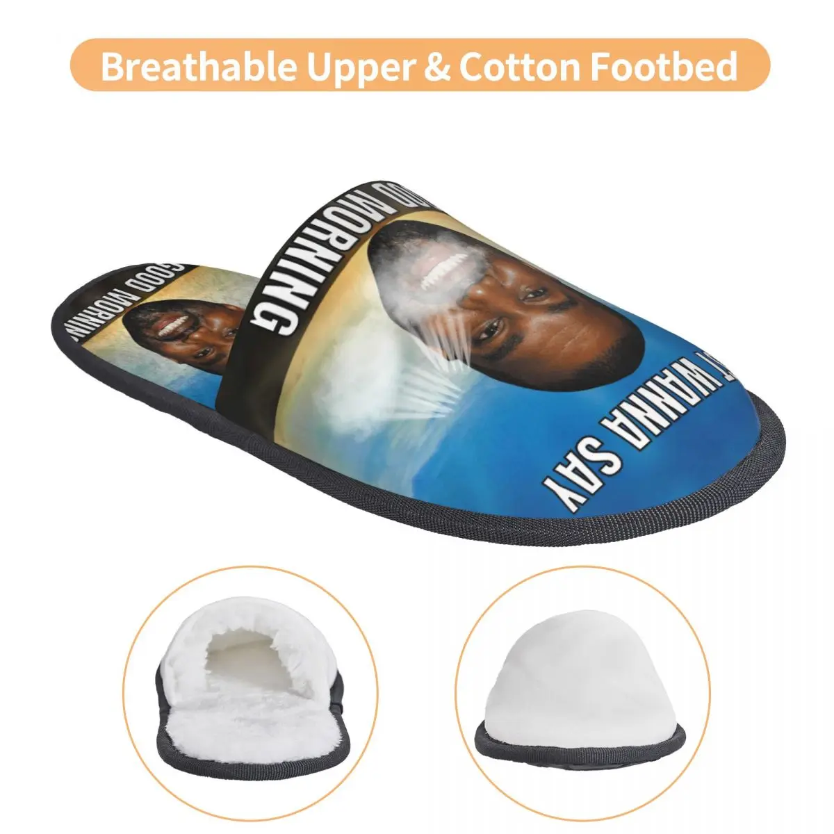 Custom Funny Kanye West Meme Comfort Scuff Memory Foam Slippers Women POP Rapper Spa House Shoes