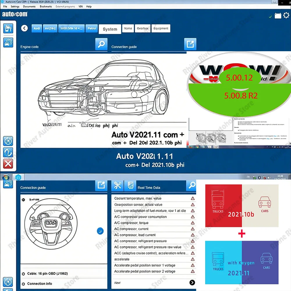 

W-urth wow v5.00.12 - Del 2021.10b phi Software with Keygen DS-150 Autocoms 2021.11 OBD2 Diagnostic Tool with Car Tools Software