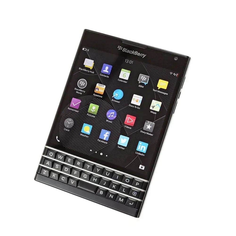 Оригинальный разблокированный мобильный телефон BlackBerry Passport Q30 32 Гб ПЗУ 3 ГБ ОЗУ камера 13 МП Bluetooth Сенсорный экран Wi-Fi смартфон Бар